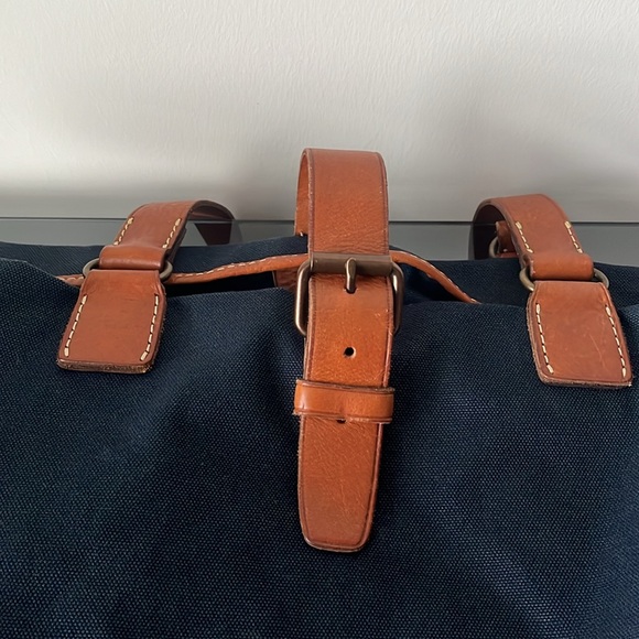 Ralph Lauren RLFC Rugby Blue Large Tote with Leather Trim - Picture 3 of 16